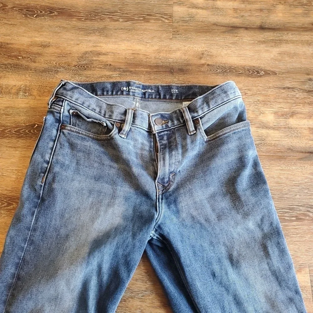 Banana Republic Legacy Jeans Mens 31x30 Slim Fit Medium Wash Blue Denim Stretch